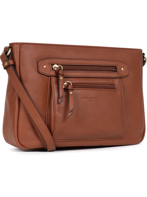Bolso cruzado - Cuero TAIMA - Kiabi