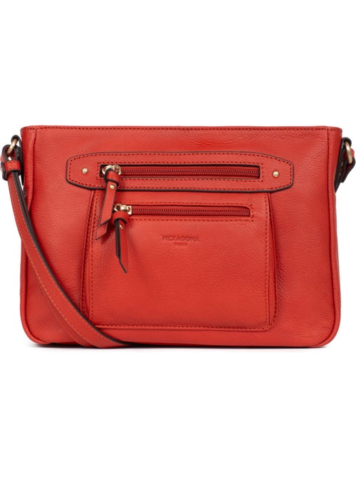 Bolso cruzado - Cuero TAIMA - Kiabi