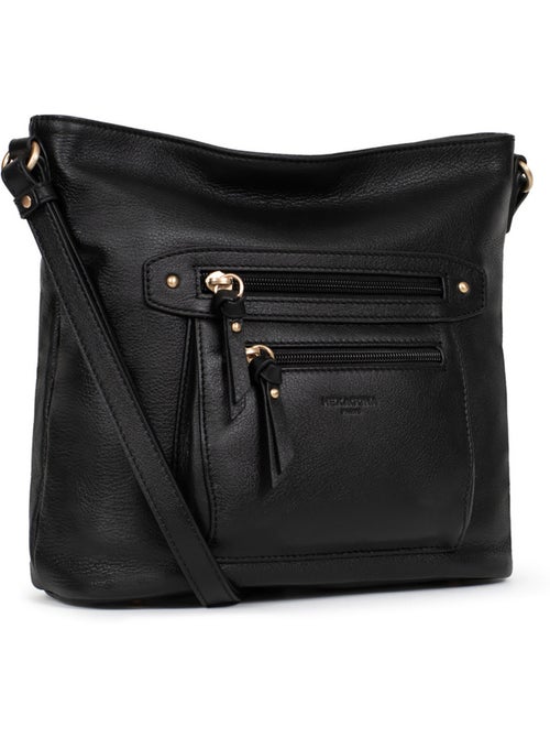 Bolso cruzado - Cuero TAIMA - Kiabi