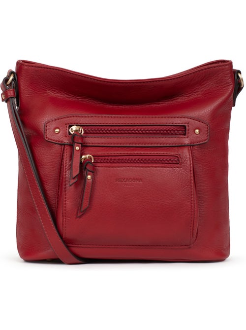 Bolso cruzado - Cuero TAIMA - Kiabi