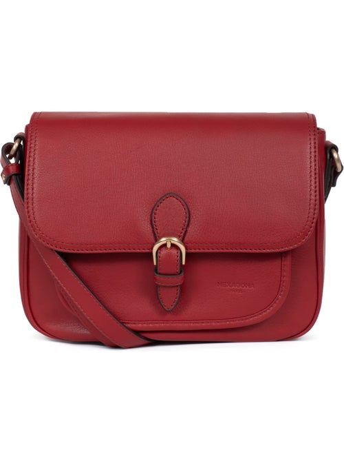 Bolso cruzado - Cuero TAIMA - Kiabi