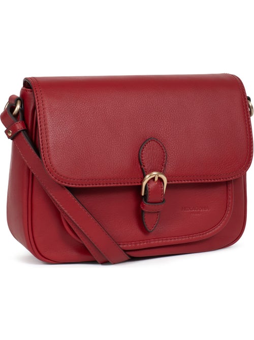 Bolso cruzado - Cuero TAIMA - Kiabi