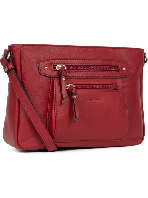 Bolso cruzado - Cuero TAIMA - Kiabi