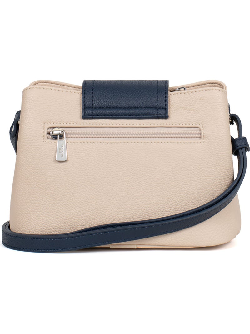 Bolso cruzado maya hexagona Marino/Blanco - Kiabi