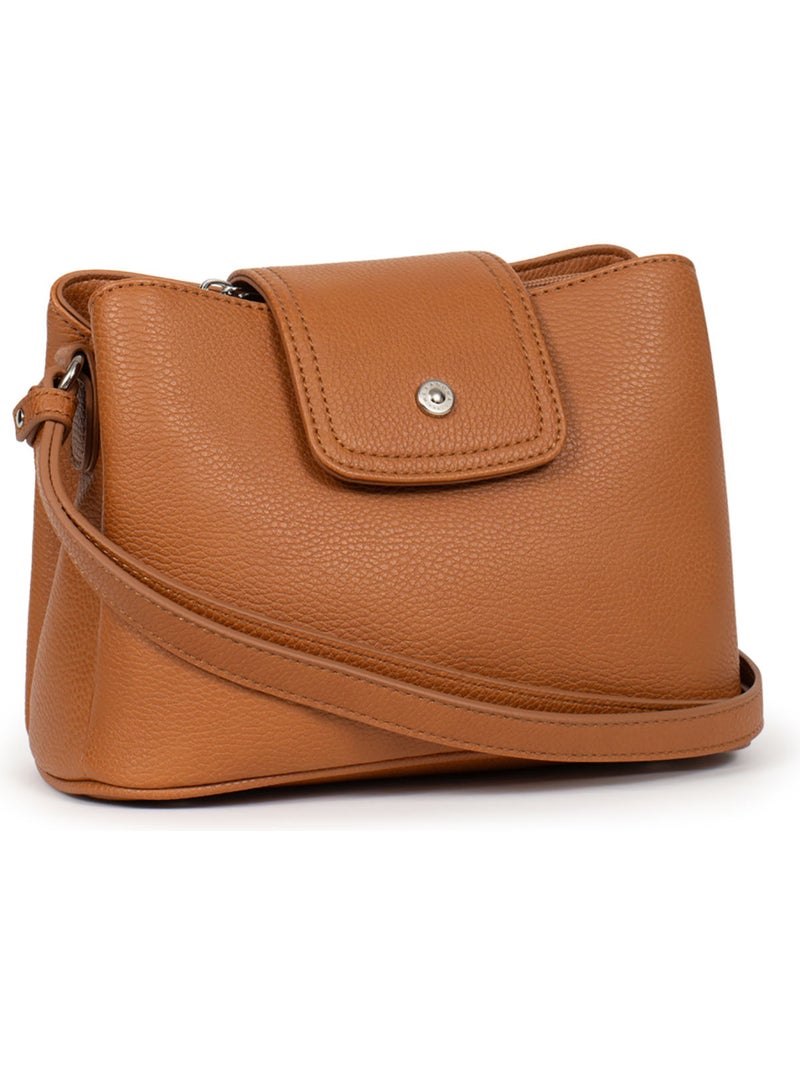 Bolso cruzado maya hexagona Marrón caramelo - Kiabi