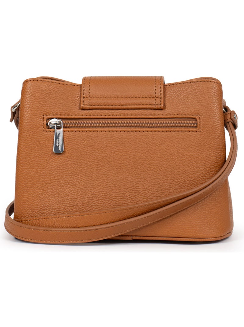 Bolso cruzado maya hexagona Marrón caramelo - Kiabi