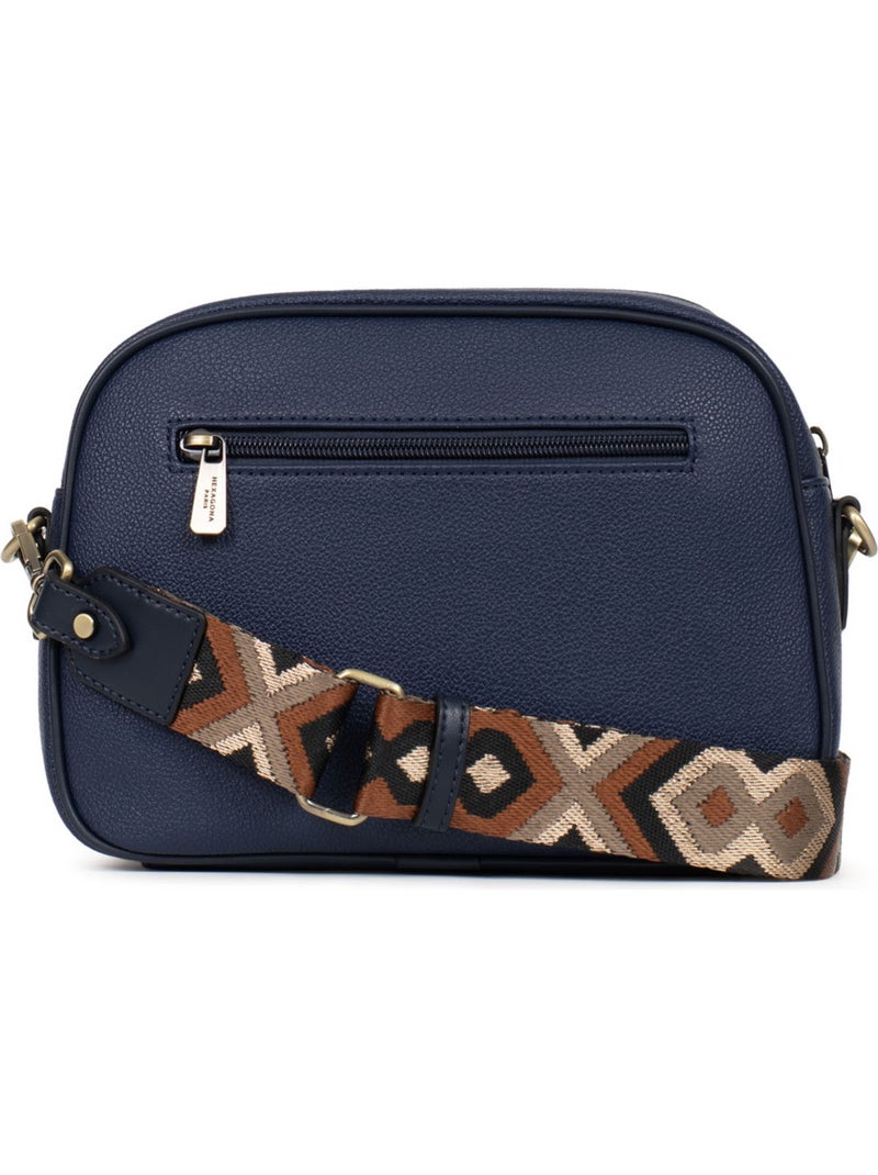 Bolso cruzado ronda hexagona Azul marino - Kiabi