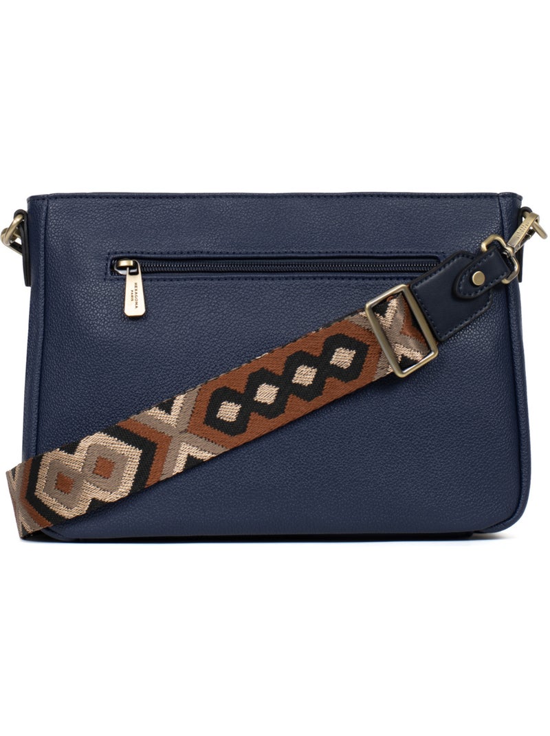 Bolso cruzado ronda hexagona Azul marino - Kiabi