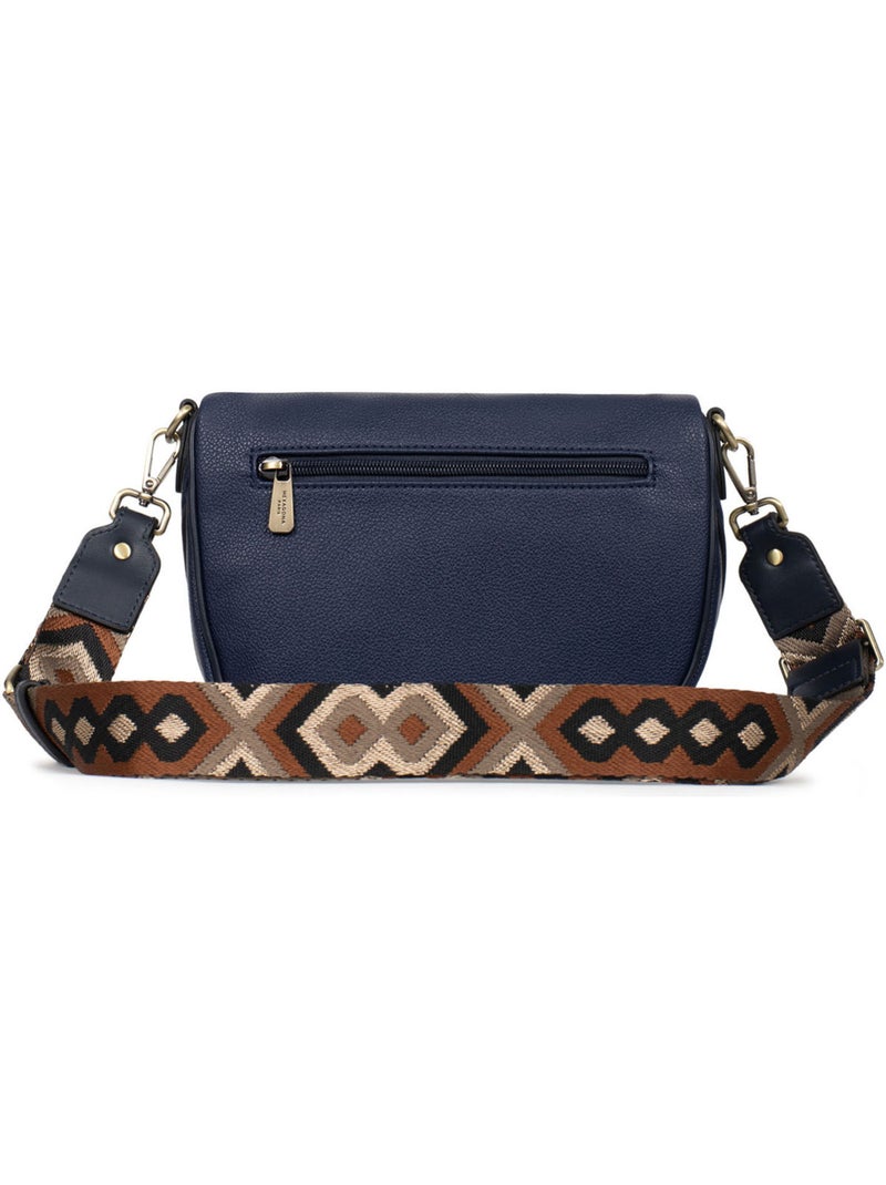 Bolso cruzado ronda hexagona Azul marino - Kiabi