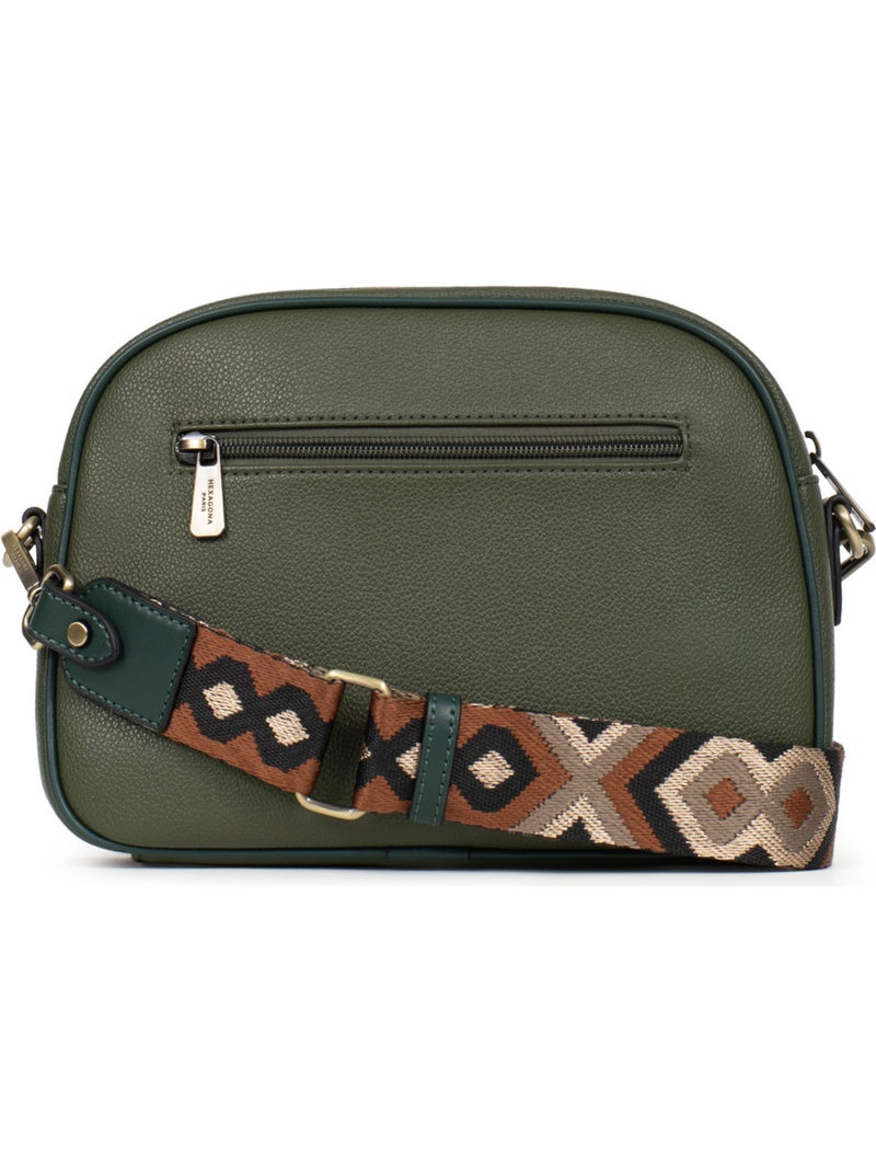 Bolso cruzado ronda hexagona Caqui - Kiabi