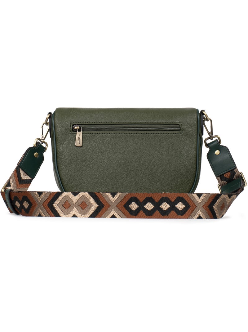 Bolso cruzado ronda hexagona Caqui - Kiabi