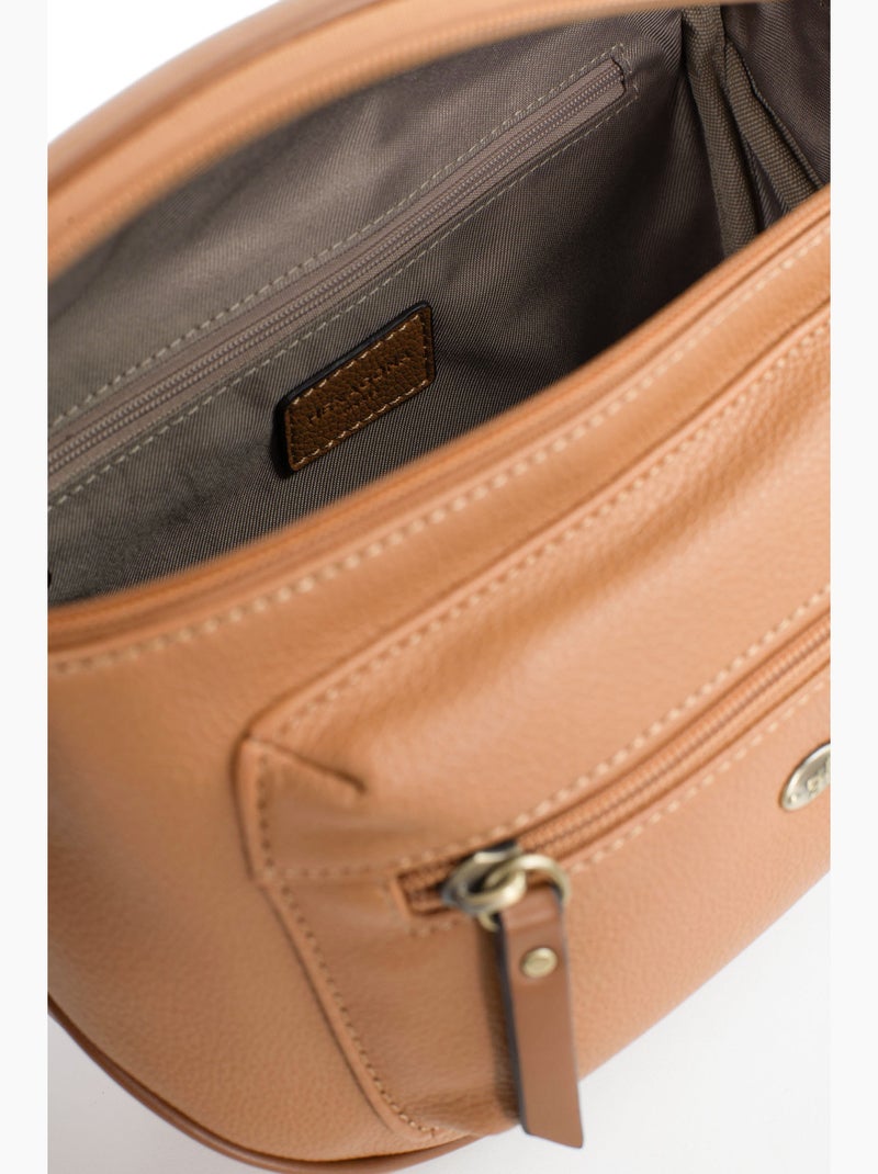 Bolso cruzado ronda hexagona Marrón claro - Kiabi