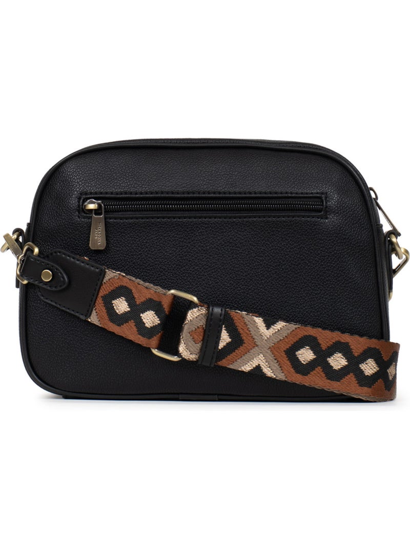 Bolso cruzado ronda hexagona Negro - Kiabi