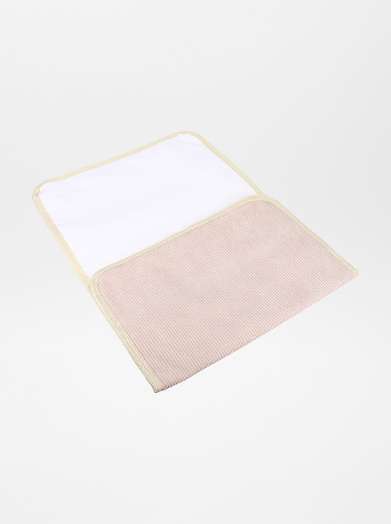 Bolso de canalé + cambiador portátil BEIGE - Kiabi