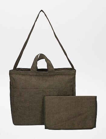 Bolso de canalé + cambiador portátil