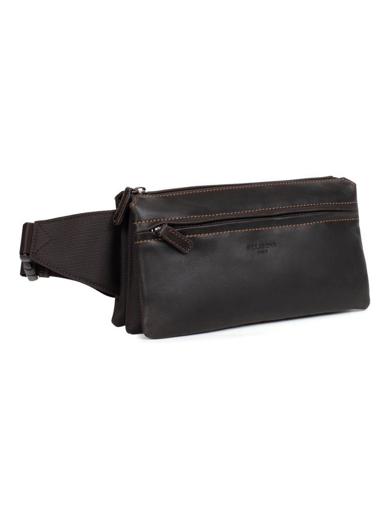 Bolso de cintura travel hexagona Marrón - Kiabi