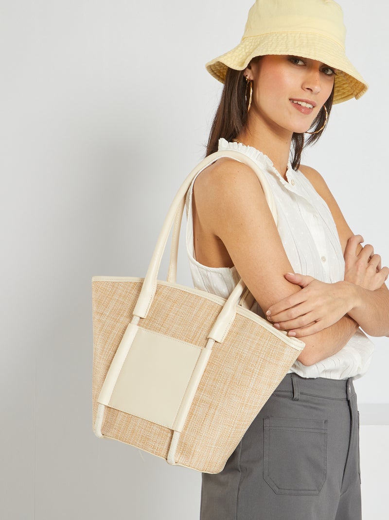 Bolso de efecto paja BEIGE - Kiabi