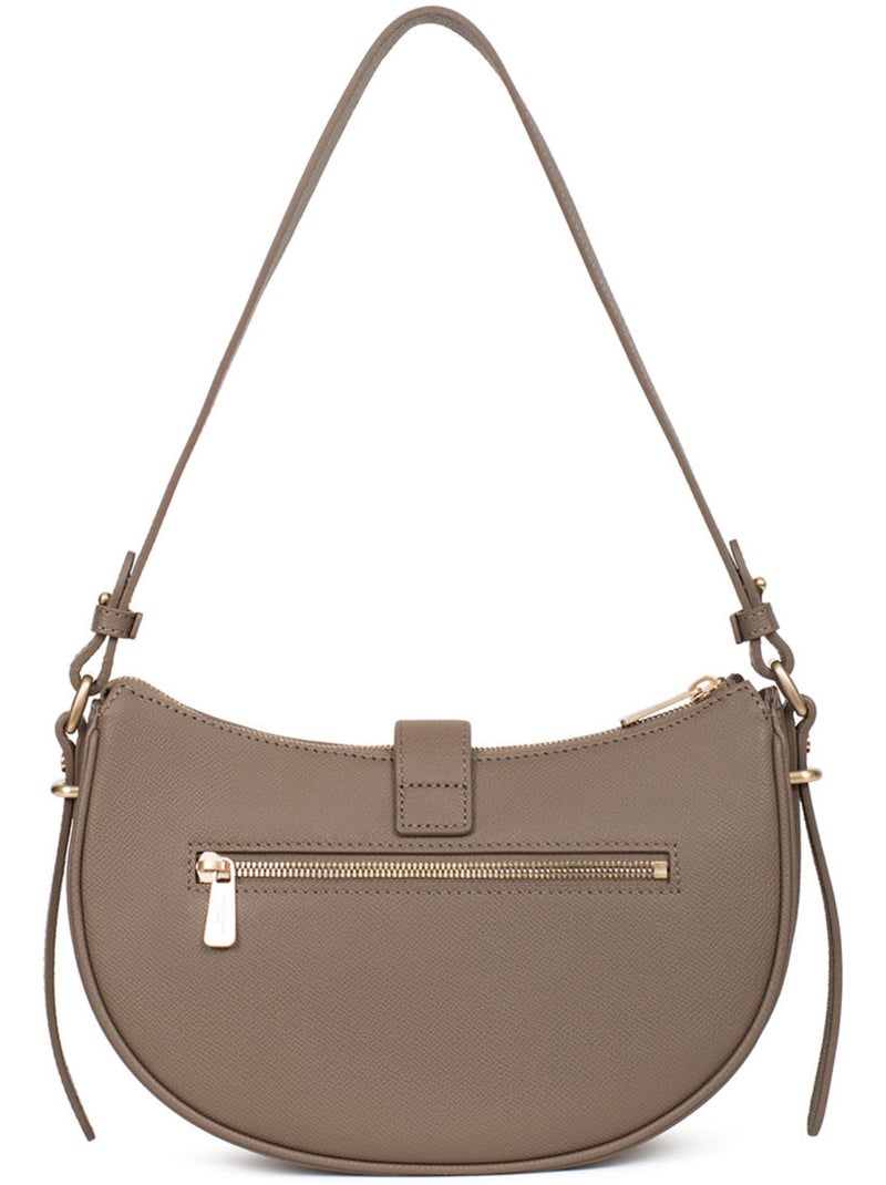 Bolso de hombro 1 asa - Cuero AUDE Taupe - Kiabi
