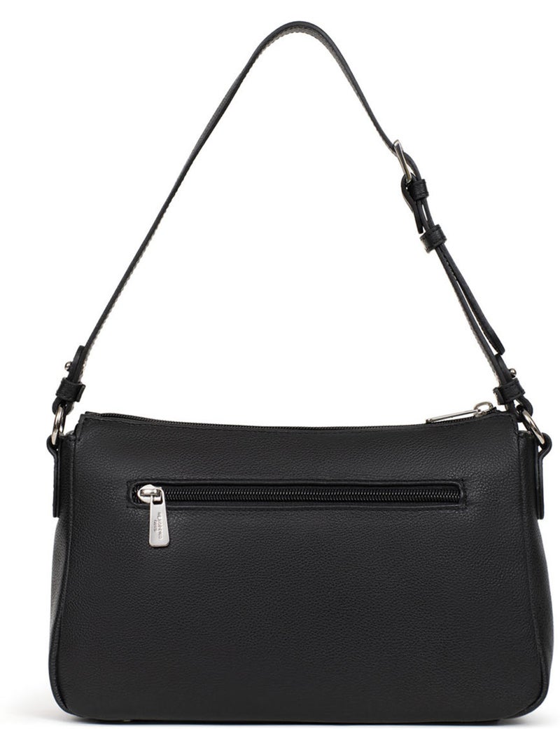 Bolso de hombro 1 asa - cuero mirabelle hexagona Negro - Kiabi