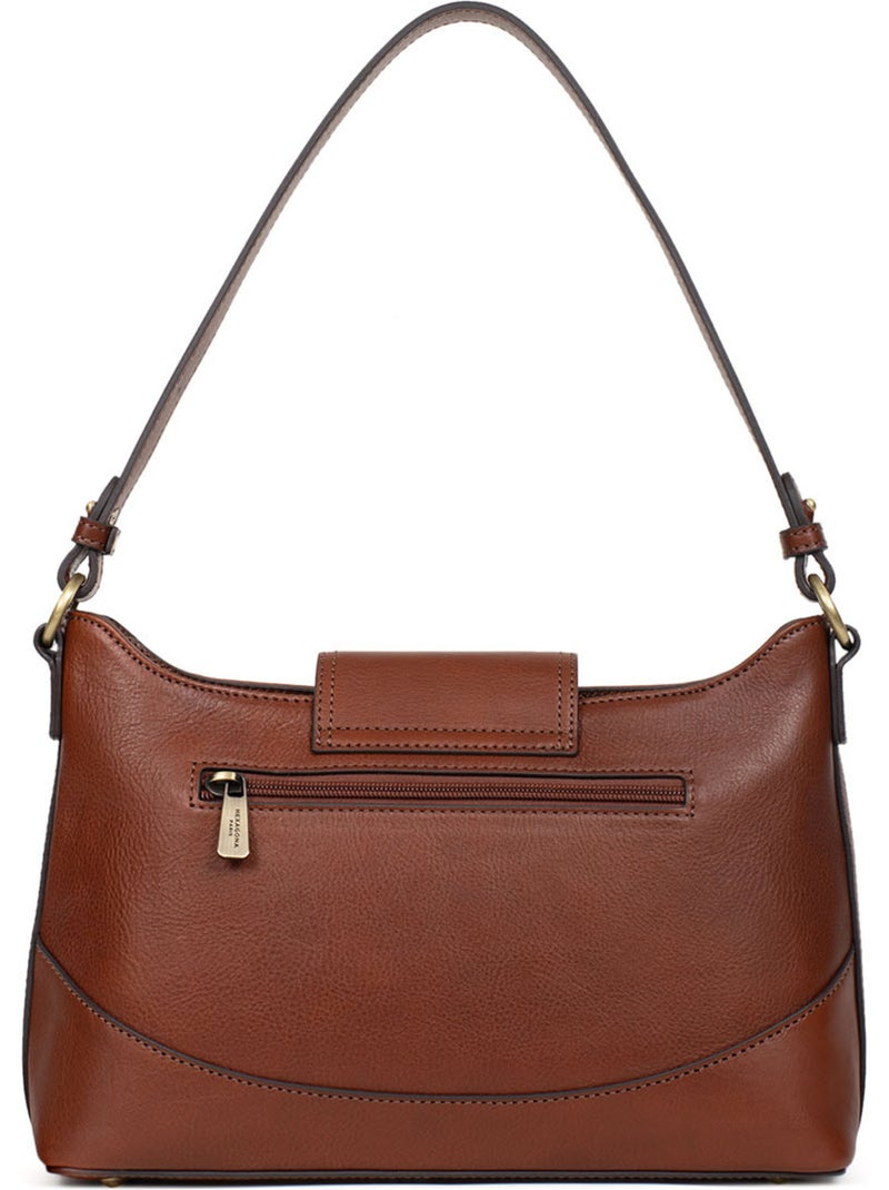 Bolso de hombro 1 asa - cuero ondine hexagona Marrón - Kiabi