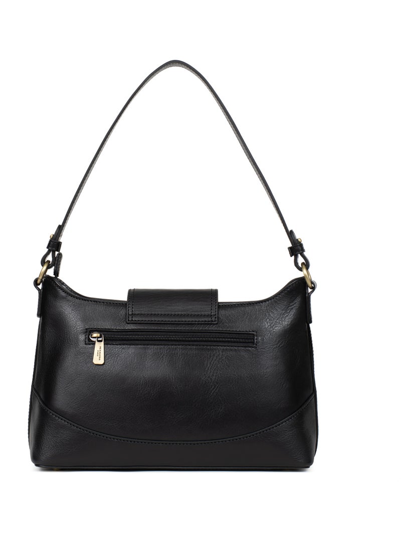 Bolso de hombro 1 asa - cuero ondine hexagona Negro - Kiabi