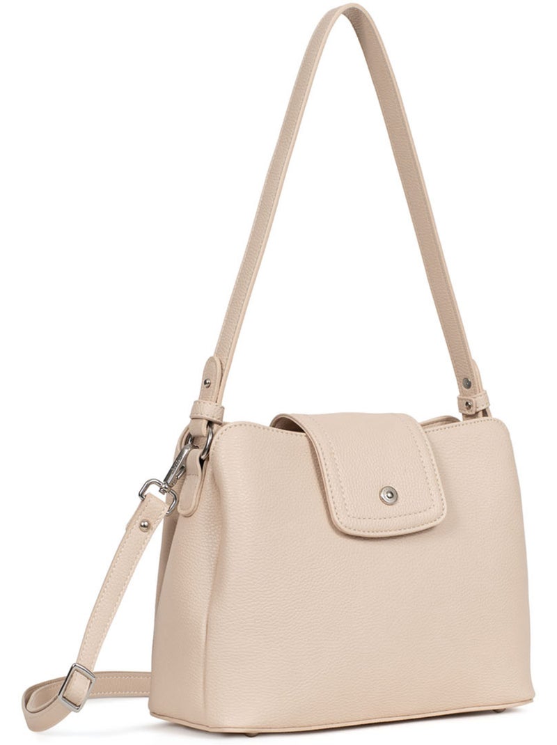 Bolso de hombro 1 asa maya hexagona Marfil - Kiabi