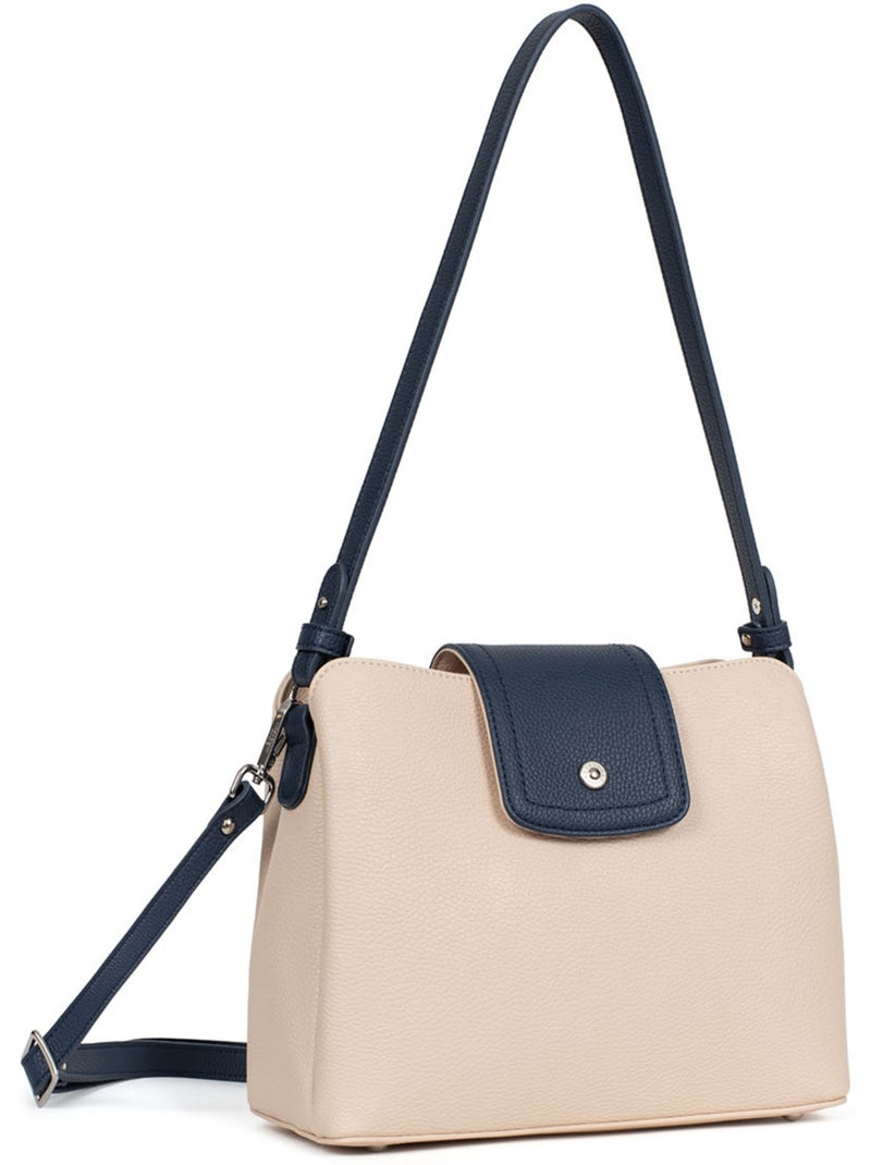 Bolso de hombro 1 asa maya hexagona Marino/Blanco - Kiabi