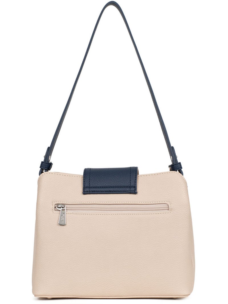 Bolso de hombro 1 asa maya hexagona Marino/Blanco - Kiabi