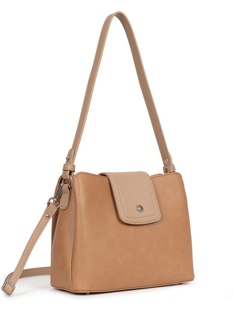 Bolso de hombro 1 asa maya hexagona Marrón claro - Kiabi