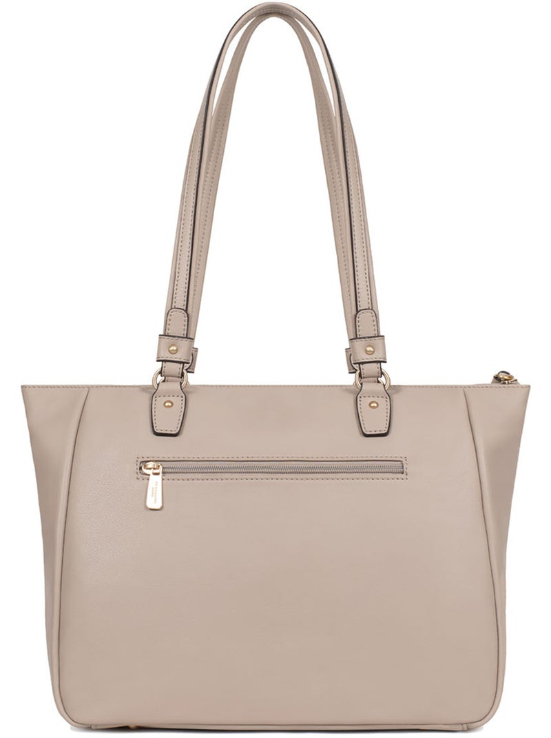Bolso de hombro 2 asas - a4 - cuero de vaca taima hexagona Gris - Kiabi