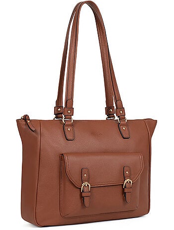 Bolso de hombro 2 asas - a4 - cuero de vaca taima hexagona