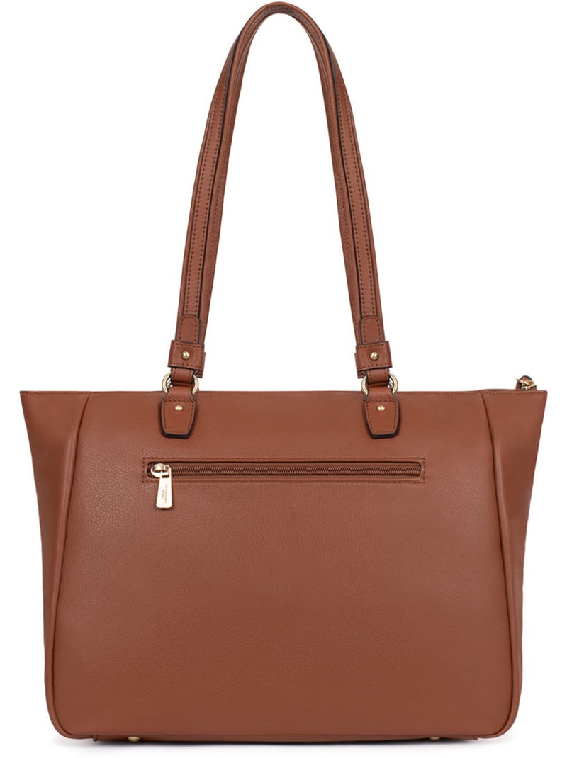 Bolso de hombro 2 asas - a4 - cuero de vaca taima hexagona Marrón - Kiabi