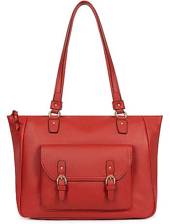 Bolso de hombro 2 asas - a4 - cuero de vaca taima hexagona