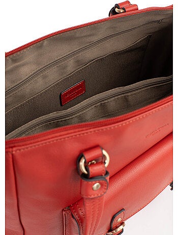 Bolso de hombro 2 asas - a4 - cuero de vaca taima hexagona