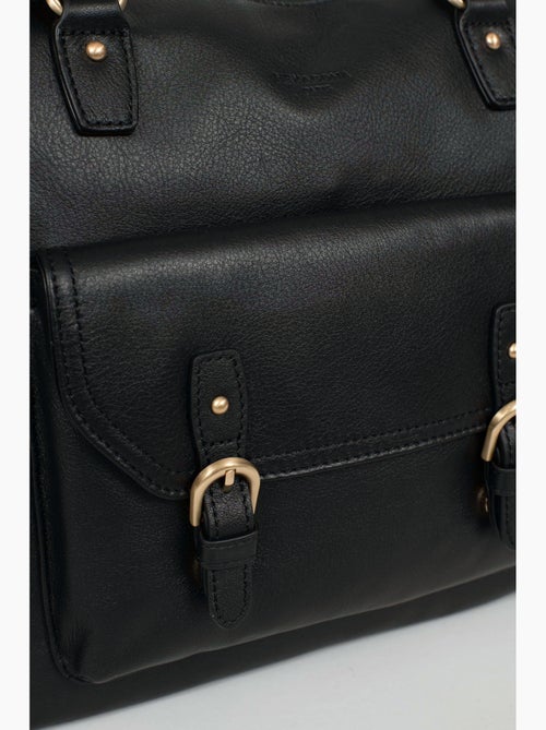 Bolso de hombro 2 asas - a4 - cuero de vaca taima hexagona - Kiabi