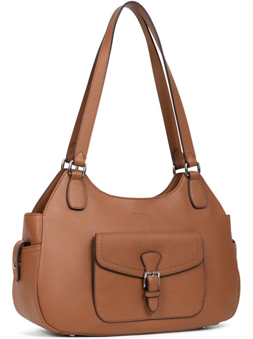 Bolso de hombro 2 asas - cuero mirabelle hexagona - Kiabi