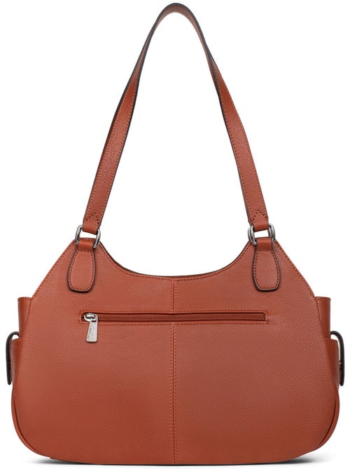Bolso de hombro 2 asas - cuero mirabelle hexagona - Kiabi
