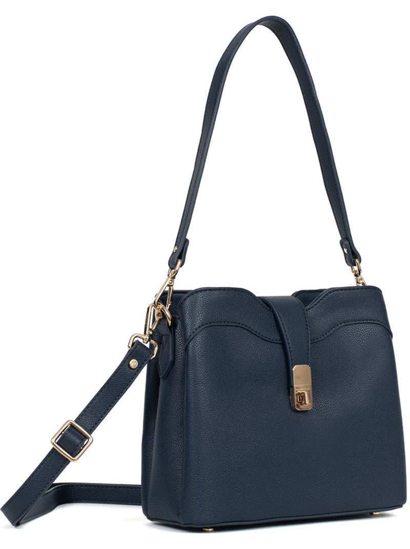 Bolso de hombro con 1 asa lys hexagona Azul marino - Kiabi