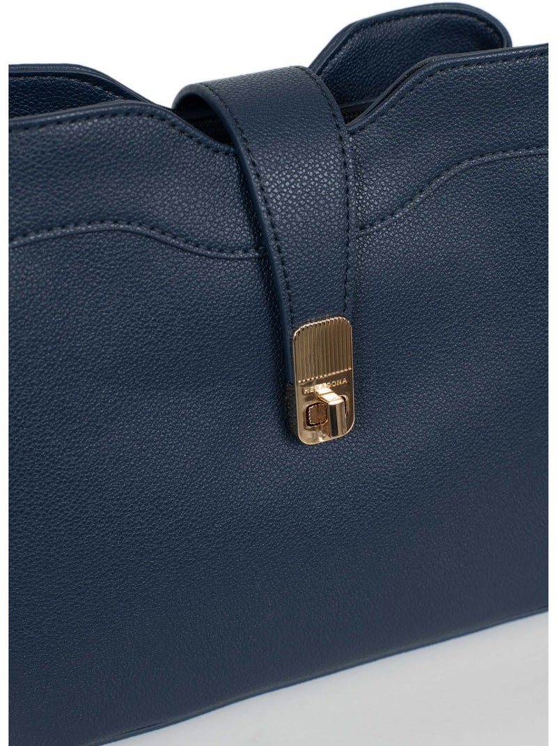 Bolso de hombro con 1 asa lys hexagona Azul marino - Kiabi