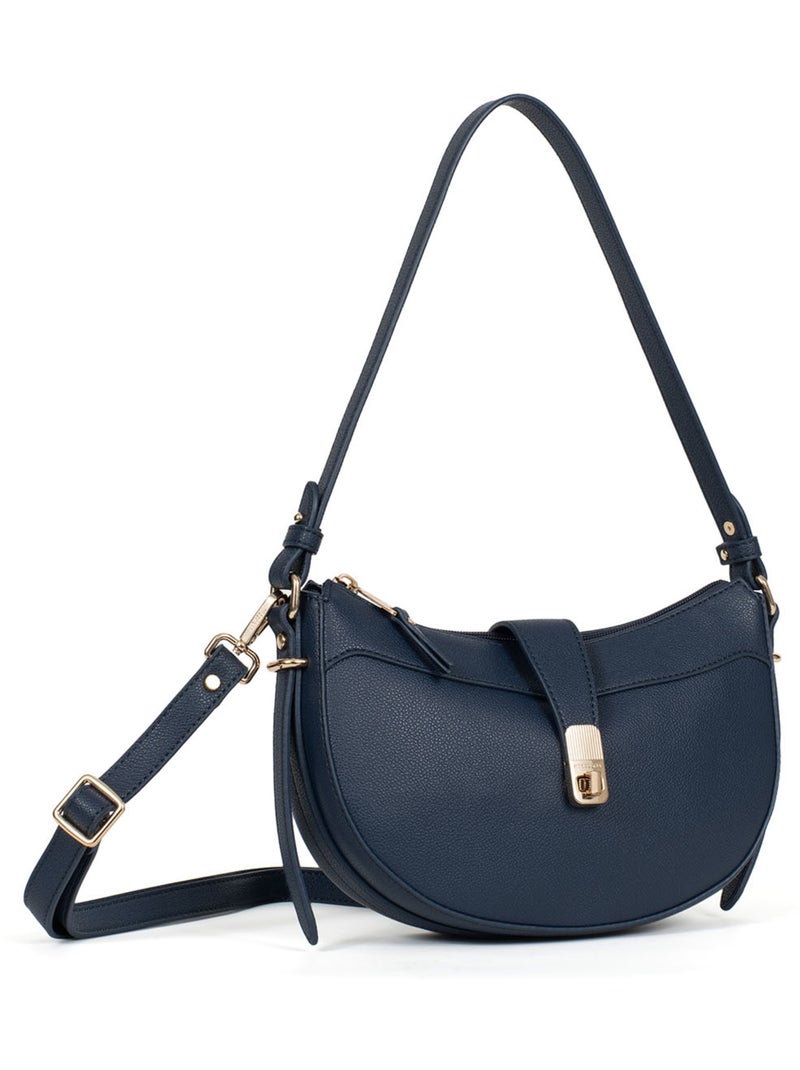 Bolso de hombro con 1 asa lys hexagona Azul marino - Kiabi