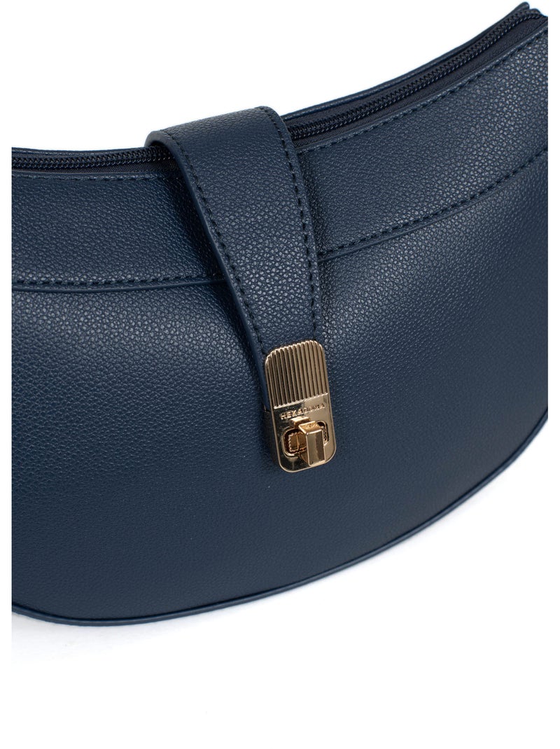 Bolso de hombro con 1 asa lys hexagona Azul marino - Kiabi