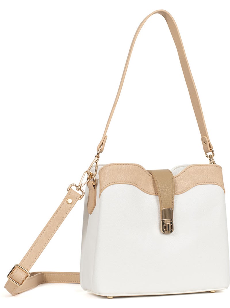 Bolso de hombro con 1 asa lys hexagona Blanco Multicolor - Kiabi