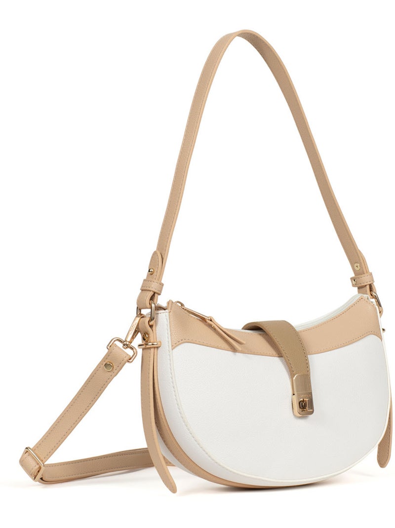 Bolso de hombro con 1 asa lys hexagona Blanco Multicolor - Kiabi