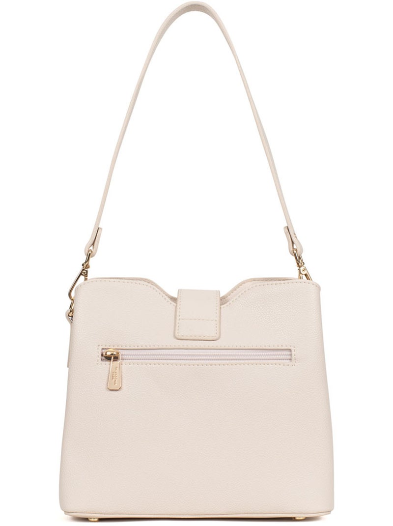 Bolso de hombro con 1 asa lys hexagona Marfil - Kiabi