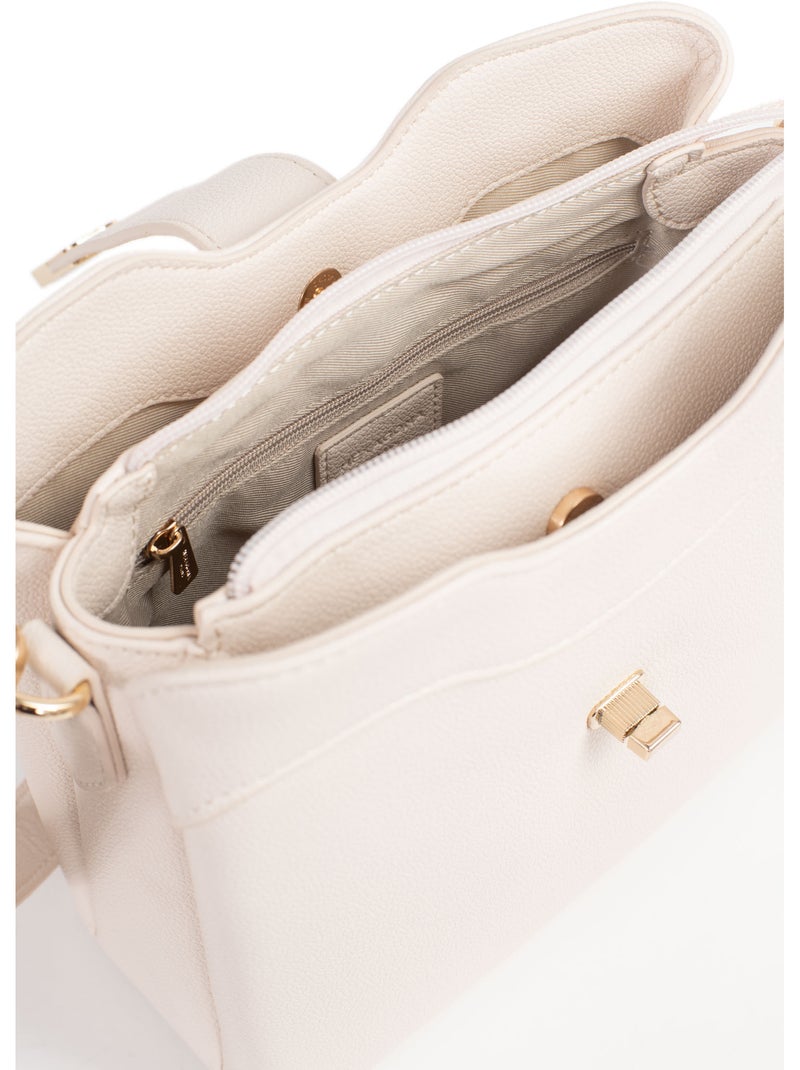 Bolso de hombro con 1 asa lys hexagona Marfil - Kiabi