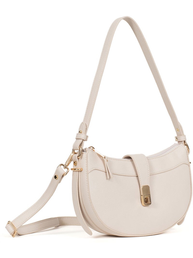 Bolso de hombro con 1 asa lys hexagona Marfil - Kiabi