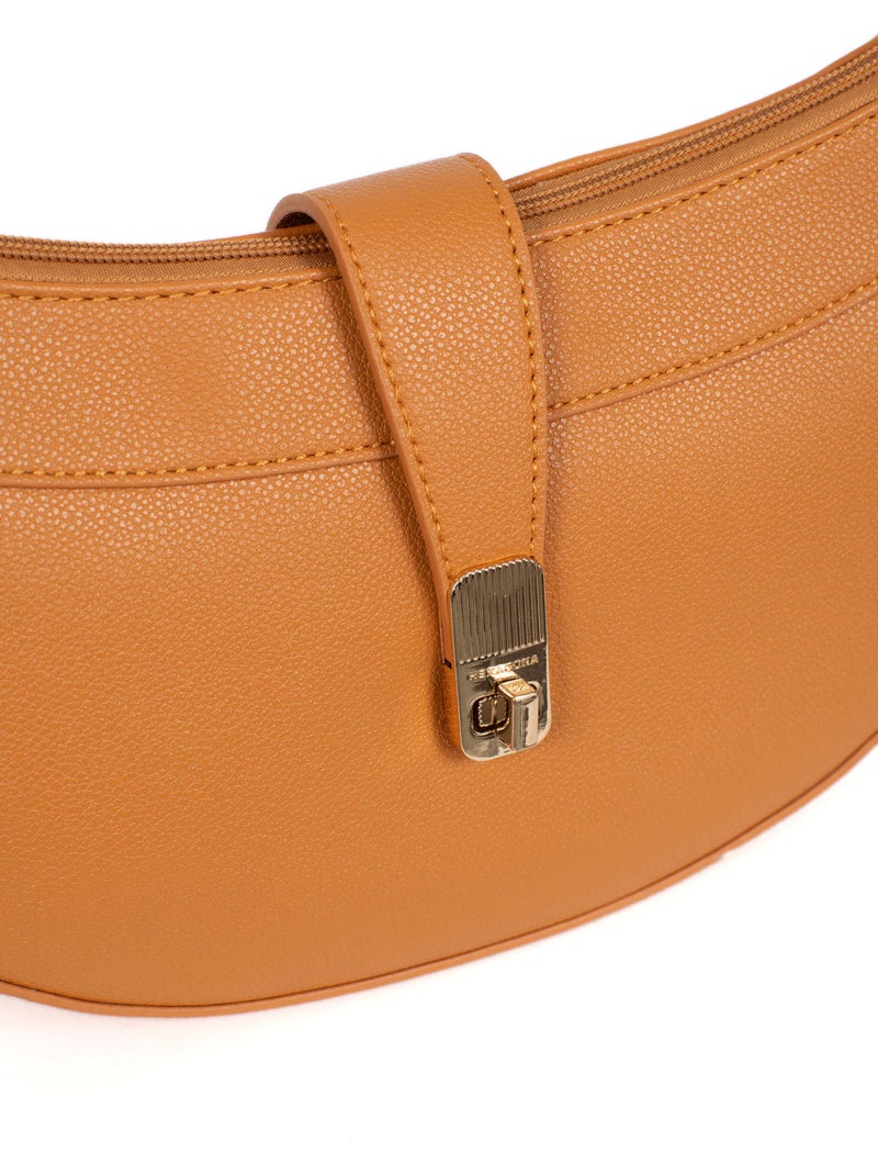 Bolso de hombro con 1 asa lys hexagona Marrón claro - Kiabi