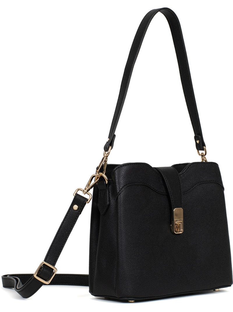 Bolso de hombro con 1 asa lys hexagona Negro - Kiabi