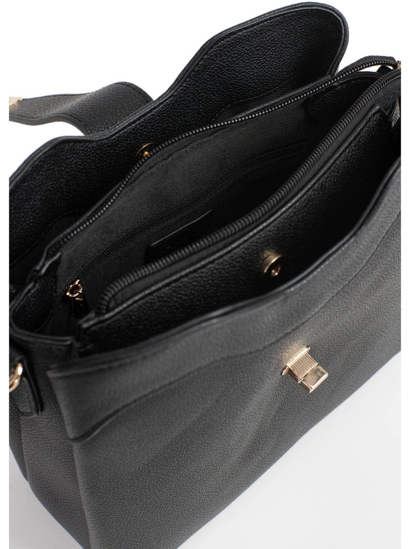 Bolso de hombro con 1 asa lys hexagona Negro - Kiabi