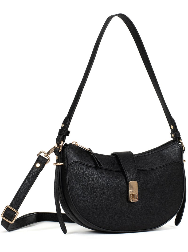 Bolso de hombro con 1 asa lys hexagona Negro - Kiabi